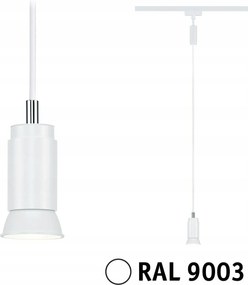 Függesztett lámpa Paulmann URail Runa GU10 10W fehér RAL9003