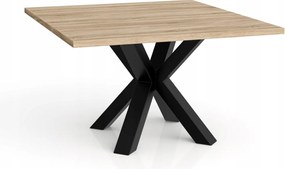 Noe szögletes dohányzóasztal 60 x 60 cm Sonoma tölgy asztallap/ fekete lábak