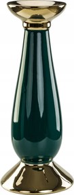 Gyertyatartó Glamour Zöld Palack 13 x 32cm