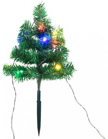 6 db PVC karácsonyi ösvényt jelző díszfa színes LED-ekkel 45 cm