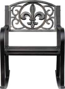 Outsunny Hinta Szék Antik Kerti Szék Fém Bronz 60cm x 73cm x 85cm | Aosom