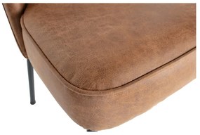 Konyakbarna bőr étkezőszék szett 2 db-os Vogue – WOOOD