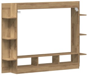 Tv állvány falra szerelhető, Artisan tölgy, 152x22x113 cm