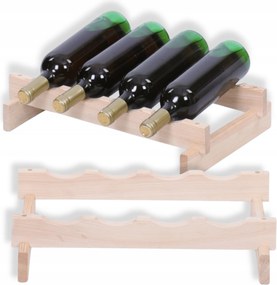 Bortartó állvány moduláris fa palacktartó állvány 1x4 szerelés szerszámok nélkül