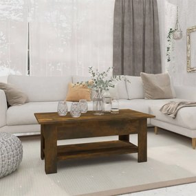 Füstös tölgy színű szerelt fa dohányzóasztal 102 x 55 x 42 cm