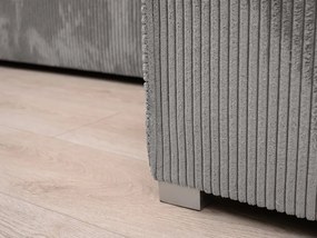 AKCIÓ Világosszürke sarokkanapé SMART COSARO, kétoldalas + 2 párna INGYEN II. osztály