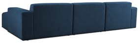 Sötétkék buklé sarokkanapé (jobb oldali) Roxy – Scandic