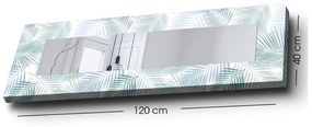 Fali tükör tömörfa kerettel 40x120 cm – Wallity
