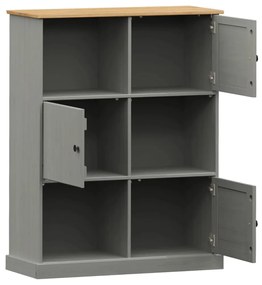 VIGO tömör fenyőfa könyvespolc 90x35x114,5 cm