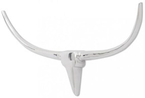 Falra szerelhető alumínium bika fej 100 cm ezüst szín
