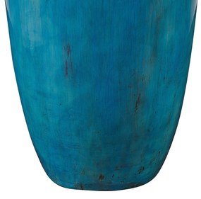Terrakotta Dekor váza 42 Kék Ezüst MILETUS Beliani