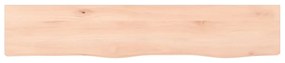 kezeletlen tömör tölgyfa fali polc 100x20x2 cm