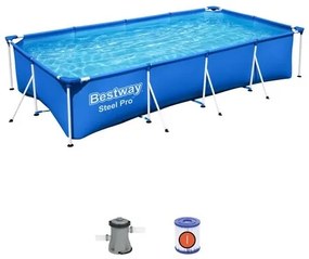Bestway föld feletti medence Steel Pro, 401 x 211x 81 cm