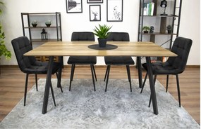 Bársony étkezőszék Black Luxury