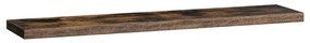 Polička nástěnná 120 cm, MDF, dekor staré dřevo, baleno v ochranné fólii