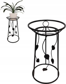 Virágágyás nagy fém fekete álló virágtartó