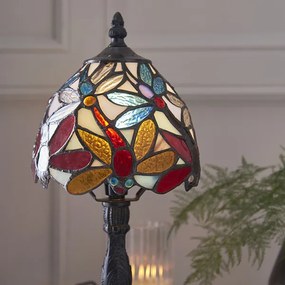 Endon klasszikus tiffany asztali lámpa lorette sötétbarna sokszínű end64246