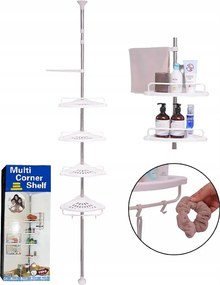 Fürdőszobai Sarokpolc, Teleszkópos Zuhanypolc Sampu És Tusfürdő Tartó