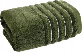 Fürdőlepedő 50X90 zöld, arany csíkokkal