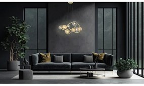 Wofi 7015-804 - LED Csillár zsinóron METZ 8xG9/3,5W/230V arany/szürke