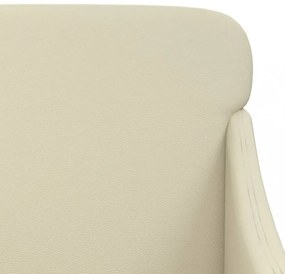 vidaXL krémszínű műbőr pad 110 x 76 x 80 cm