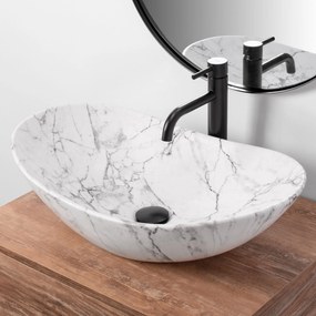 Pultos mosdó Rea Royal 60 Statuario Marble Matt