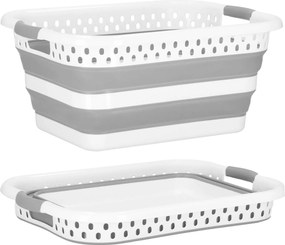 Nagy Összecsukható Kosár Szilikon Tál Túra Szennyestartó Vödör 24L