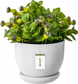 Kerámia Virágtartó Hordó 3 fehér 19x15 cm