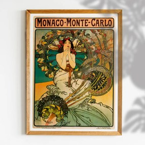 Retro plakát Retro plakát Monaco Monte Carlo