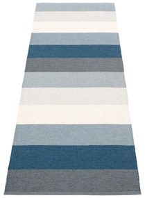 Kék-krémszínű kültéri-beltéri futószőnyeg 70x200 cm Molly Ocean Grey – Pappelina
