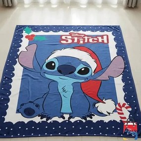 Gyermek takaró Fleece Stitch kék 140x100cm Faro
