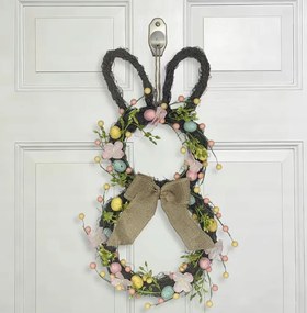 Gyönyörű Húsvéti koszorú ajtó ablakra Nyuszi Nagy XXL 50cm