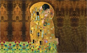Fotótapéta Flizelina Klimt Csók Szerelem aranya falra 300x210 +ragasztó
