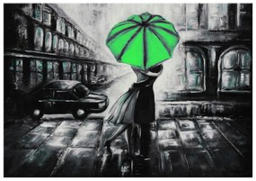 Gario Kézzel festett kép Zöld csók az esoben Méret: 120 x 80 cm