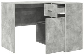 Sarokíróasztal Beton Szürke 102x88x75 cm Mérnöki fa