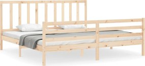 vidaXL tömör fenyőfa ágy matrac nélkül 200 x 200 cm
