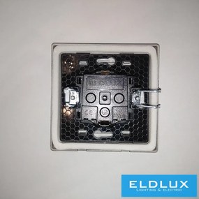 ELDGROUND 2P+F konnektor gyerekvédelemmel csapfedéllel Fekete IP44