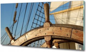 Fotótapéta üvegfalra Kormány a jachton 100x50