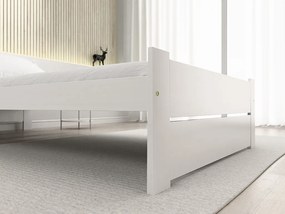 Ágy IKAROS DOUBLE 90 x 200 cm, fehér Matrac: Coco Maxi matrac 20 cm, Ágyrács: Ágyrács nélkül