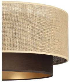 SARTA mennyezeti lámpa, 1xE27/60W/230V, átmérő 45 cm, barna/juta