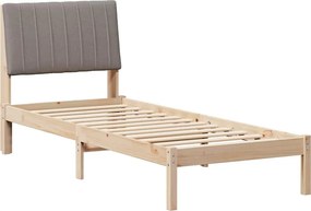 vidaXL Ágykeret fejtámlával Barna 80 x 200 cm Tömör fenyőfa