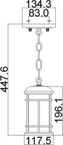 Feiss Lighthouse FE-LIGHTHOUSE8-S-BLK Függeszték 1x60W/E27 IP44