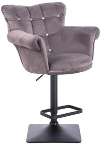 HR804KW Grafit modern velúr szék fekete lábbal