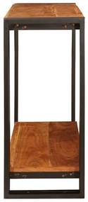 Konzolasztal polcokkal Barna 90 x 33 x 75 cm tömör akácfa