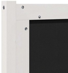 Kárpitozott fejtámla fejtámlával Fehér 120 cm Tömör fenyőfa