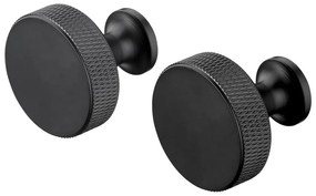 Fekete fali fém akasztó szett 2 db-os Rof – Blomus