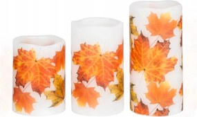 Led gyertyák Ősz, 3 db-os készlet