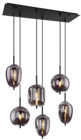 Globo 15345-6 - BLACKY 6xE14/40W/230V fekete függeszték