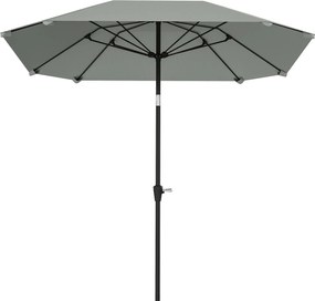 Outsunny Napernyő Ø233 cm, Dönthető Napernyő, Nyolcszögletű Balkon Tengerparti Ernyő, Szélálló Stabil Piacernyő, Forgó Napernyő Napvédelem a Tengerpar