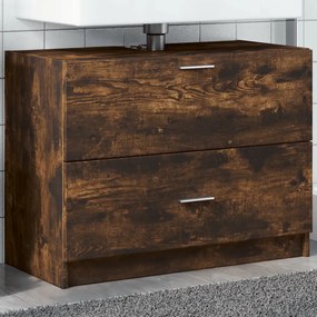 Füstös tölgy színű szerelt fa mosdószekrény 78 x 37 x 59 cm